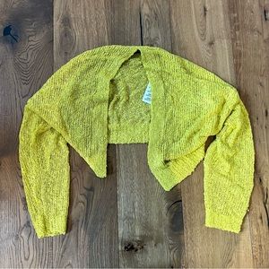 Cropped Yellow Cardigan